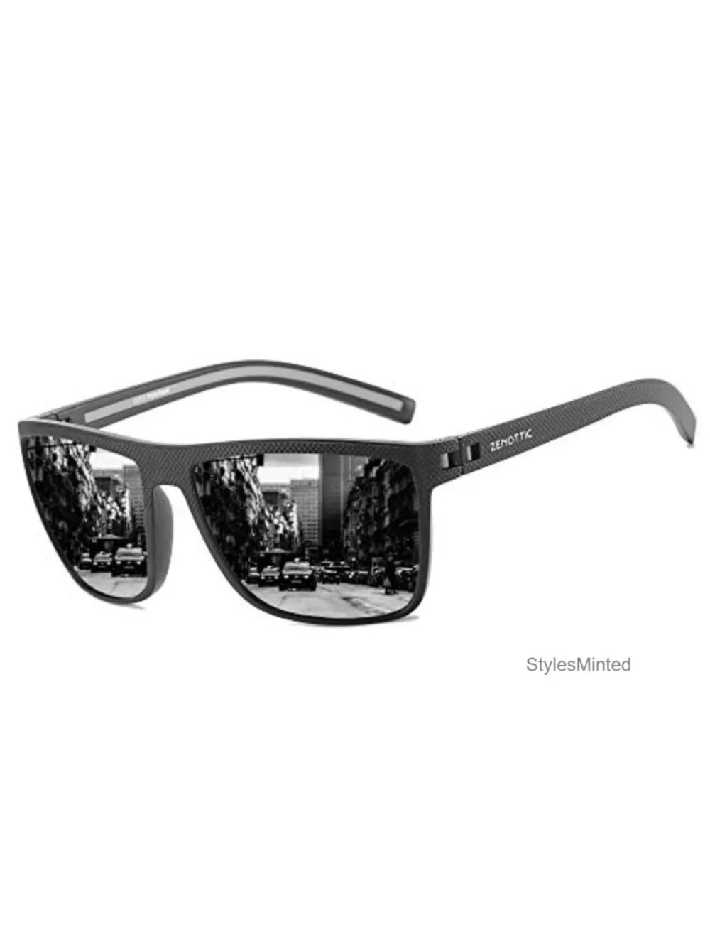 Polarized Sunglasses Men TR90 Frame UV400 Protection Square Sun Glasses